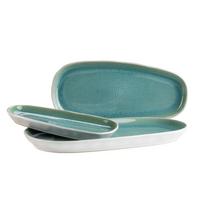 Servierplatten-Set Elea Steinzeug, Hellgrün, 3-teilig - Hellgrün, Basics, Keramik - Mäser