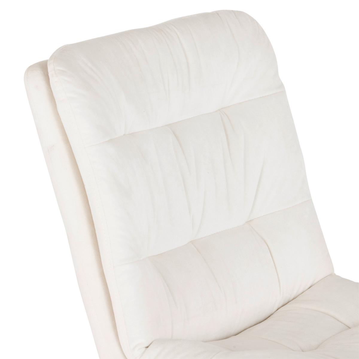 Drehstuhl Elegance Mit Armstützen Samt Creme - Creme/Schwarz, MODERN, Kunststoff/Textil (42/98/45cm) - MID.YOU