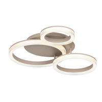 LED-DECKENLEUCHTE 40W, 220-240V - Sandfarben/Transparent, Basics, Kunststoff/Metall (72/70/12,5cm) - Luca Bessoni