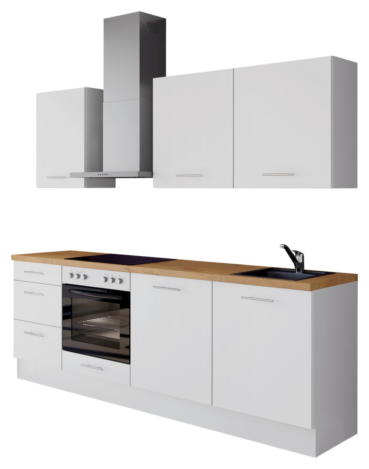 Küchenleerblock Ip3150 - Eichefarben/Weiß, Design, Holzwerkstoff (230cm) - Impuls