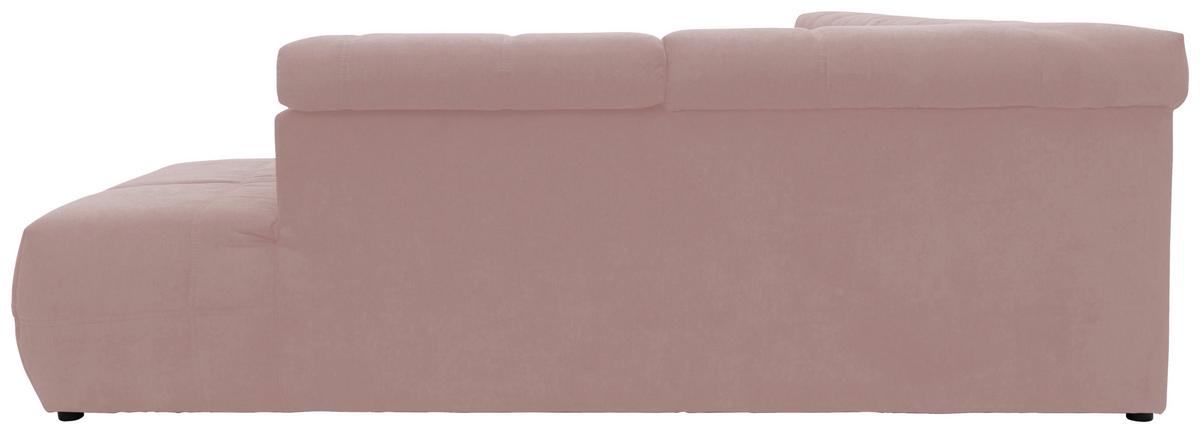 Wohnlandschaft Brandon Kopfteilverstellung Pink - Schwarz/Rosa, Design, Textil (175/359/228cm) - MID.YOU