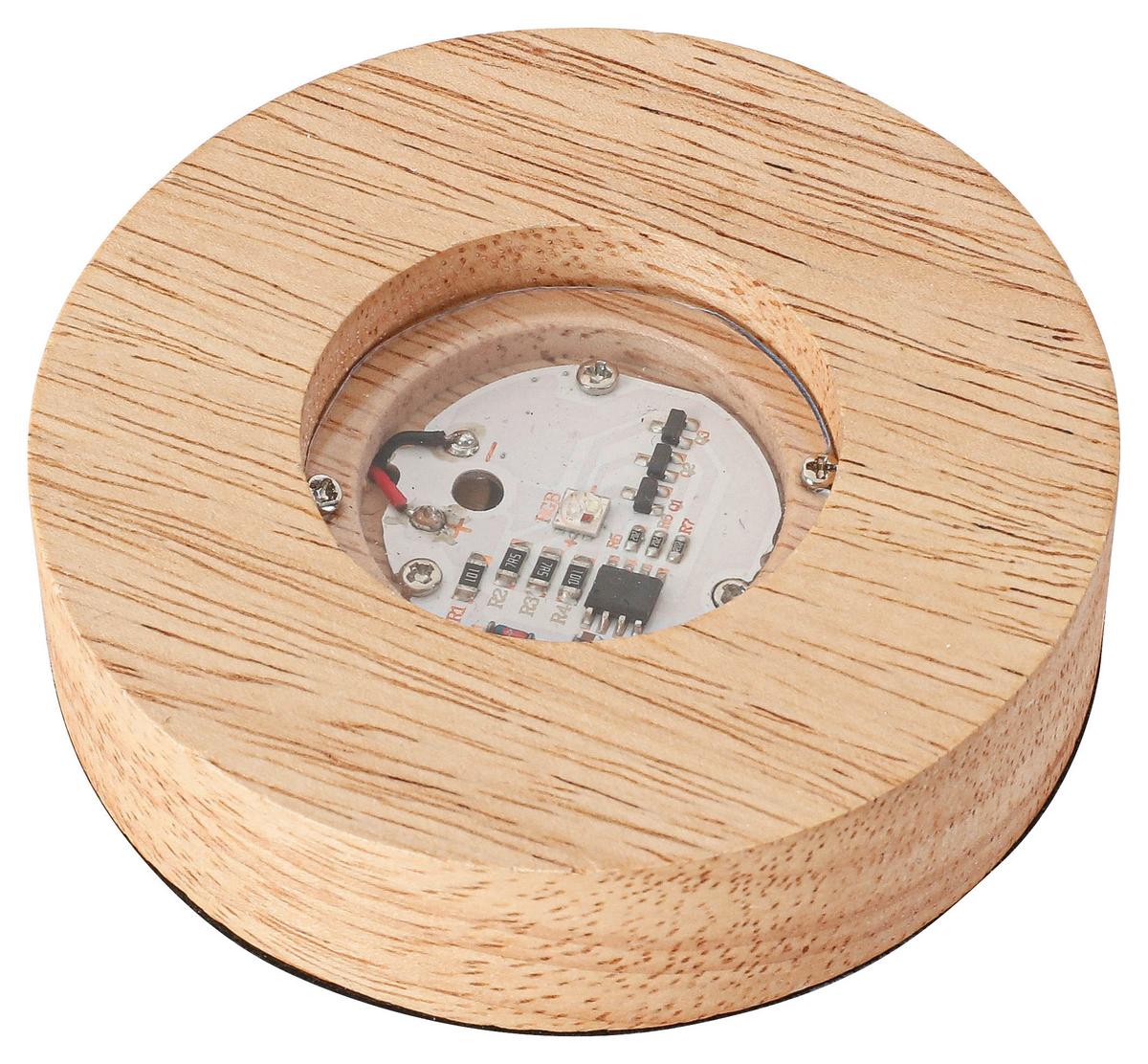 DEKORAČNÍ LED SVÍTIDLO MONI - průhledné/přírodní barvy, Romantický / Rustikální, kompozitní dřevo/plast (8/9,5cm) - Mömax