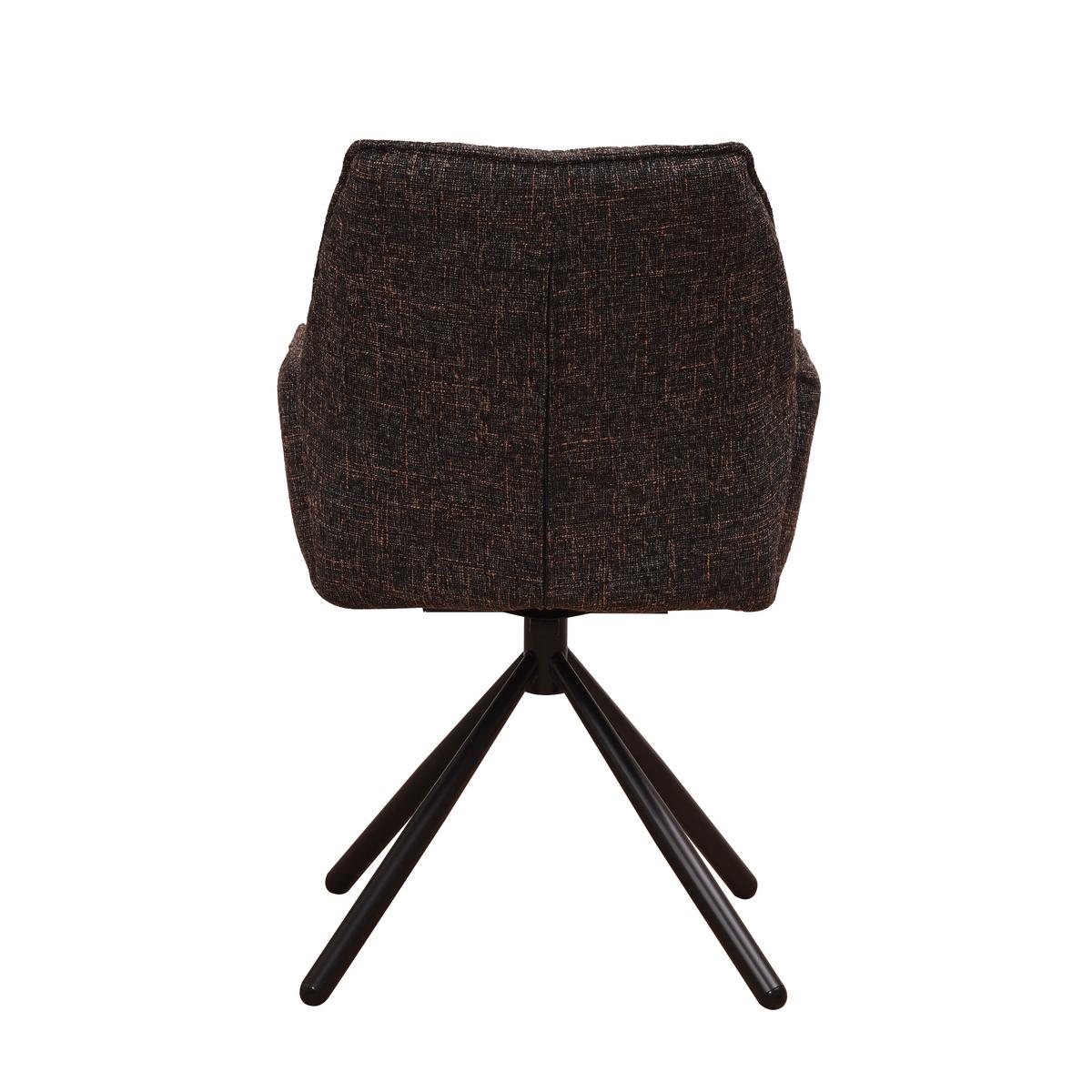 Armlehnstuhl-Set Donny Schwarz B: 57,5 cm - Schwarz, MODERN, Textil/Metall (57,5/92/52cm) - MID.YOU