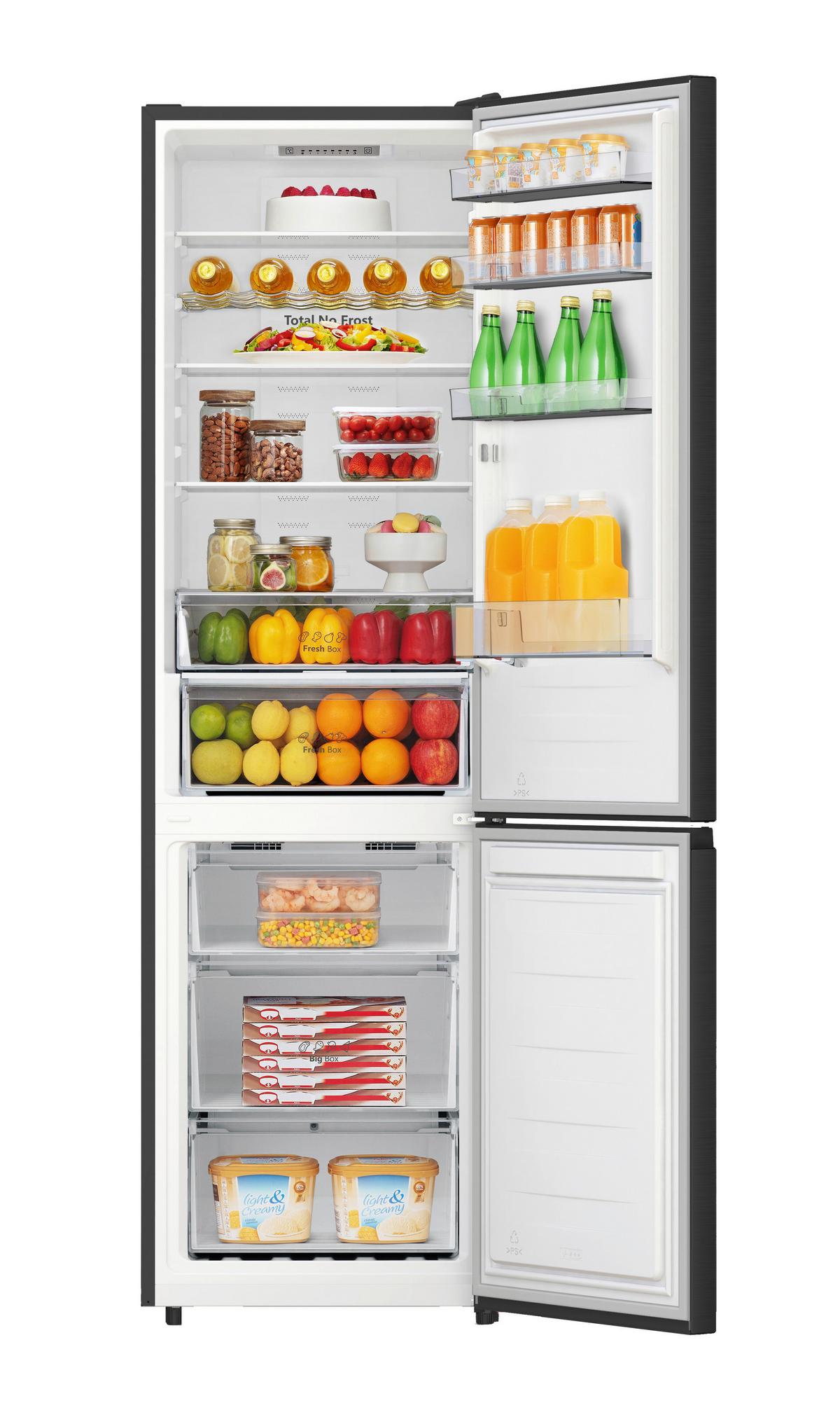 Side-By-Side Schwarz B: 59,5cm - Schwarz, Trend, Kunststoff/Metall (59,5/201,7/57,9cm) - Hisense