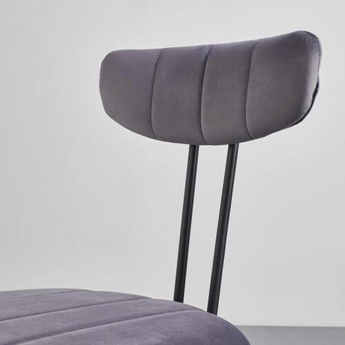 Jídelní židle TYLOR šedá - černá/tmavě šedá, Moderní, kov/textil (45/85/58cm) - Modern Living