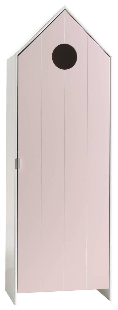 Kinderkleiderschrank B: 57,6 Cm Casami, Pink/weiß - Weiß/Rosa, MODERN, Holzwerkstoff (57,6/171,3/37cm) - MID.YOU