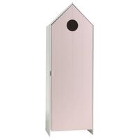 Dětksá šatní skříň CASAMI růžová - bílá/růžová, Moderní, kompozitní dřevo (57,6/171,3/37cm) - MID.YOU