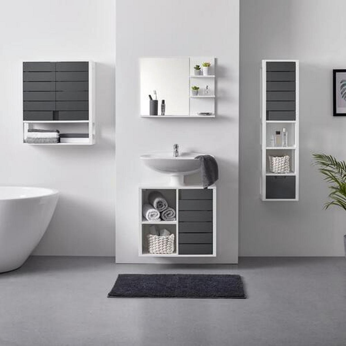 Skrinka pod umývadlo TIA - sivá/biela, Modern (60/54/30cm) - P & B