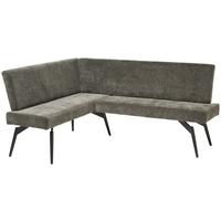 Eckbank Tinos Dunkelgrau, S: 150x190 cm - Dunkelgrau/Schwarz, KONVENTIONELL, Textil/Metall (150/190cm) - MID.YOU