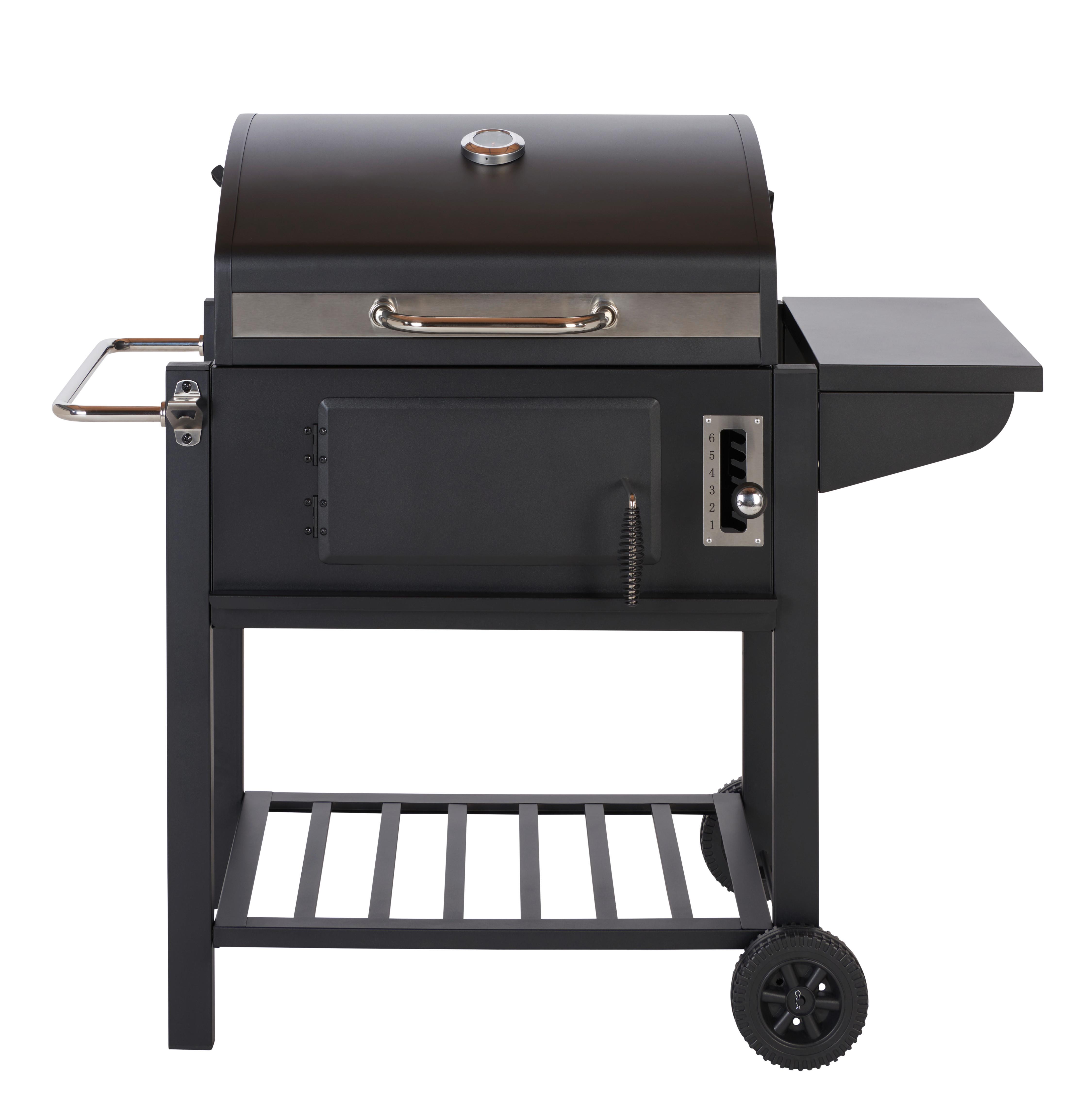 Holzkohlegrill Dalllas 115x68x108 cm - Schwarz, MODERN, Metall (115/68/108cm) - Homezone