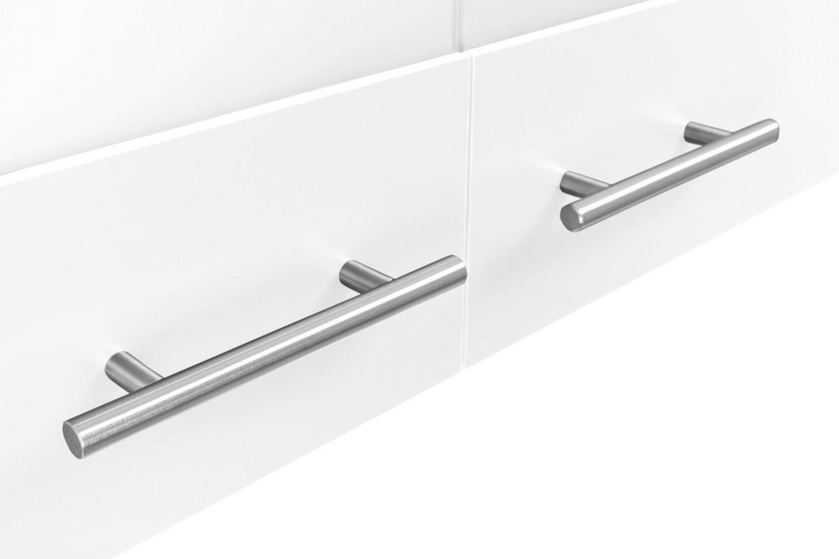 Miniküche Merle Weiß/Eiche Dekor B:100cm - Eichefarben/Weiß, Basics, Glas/Holzwerkstoff (100cm) - Respekta