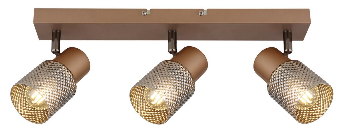 Spotlámpa Bihana - króm/barna, Modern, Üveg/fém (41/12/12,5cm) - James Wood