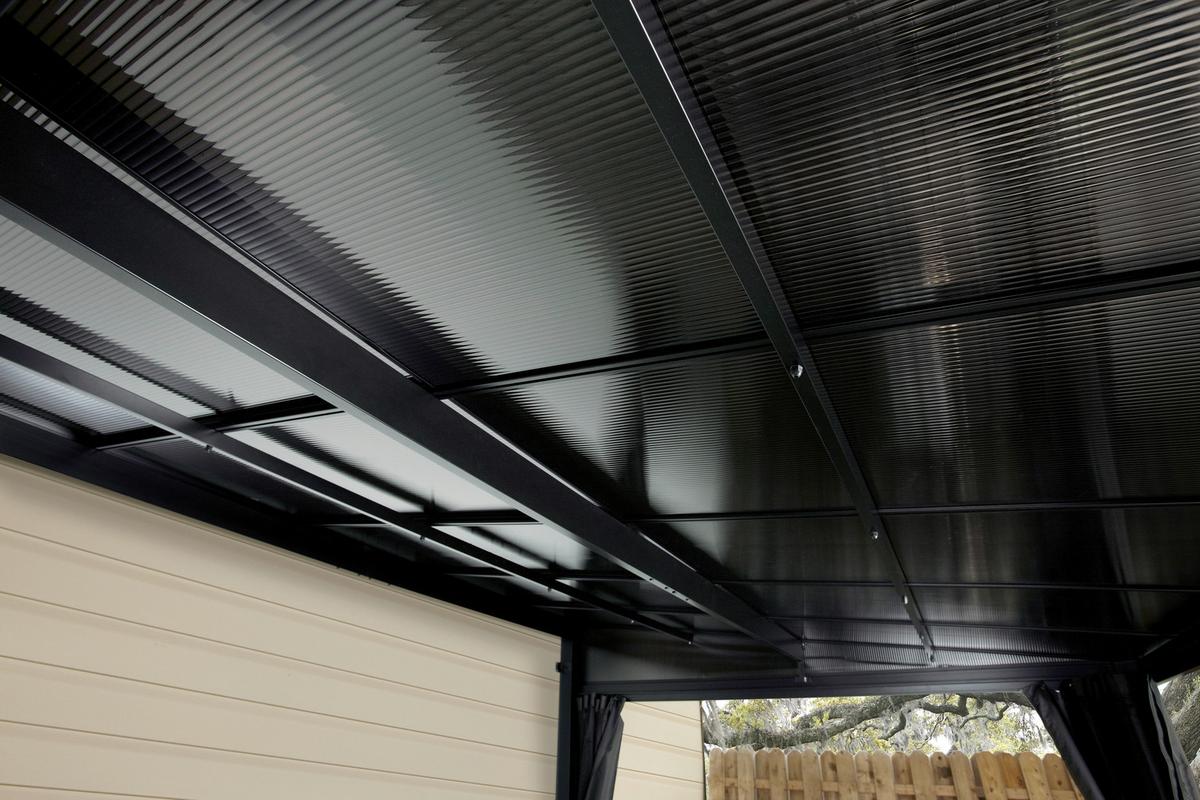 Terrassenüberdachung St. Barth 10x14 - Anthrazit, Basics, Metall (424/240/296cm)