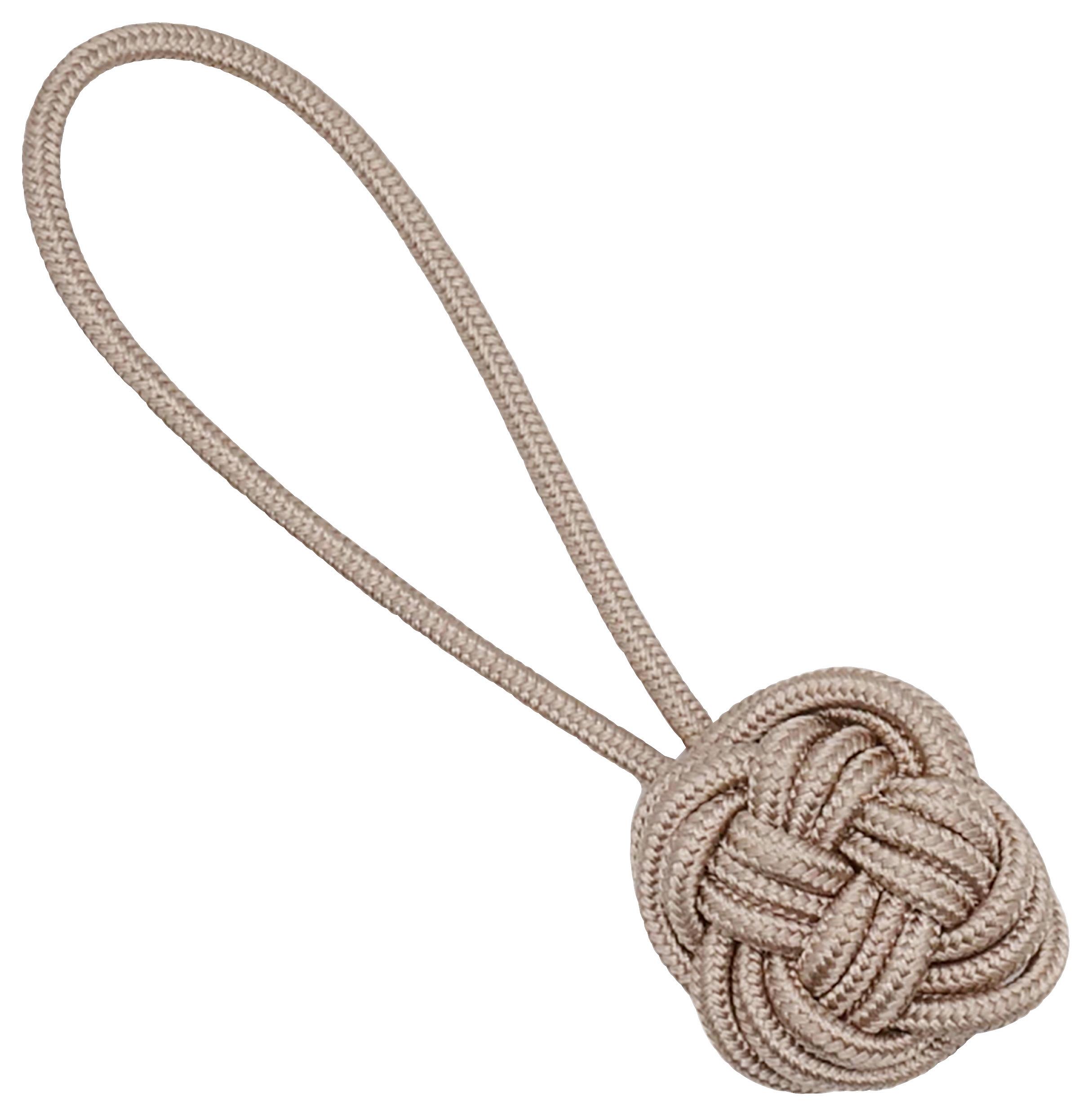 Raffhalter Knot - Naturfarben, MODERN, Holz/Textil (5,5cm) - Luca Bessoni