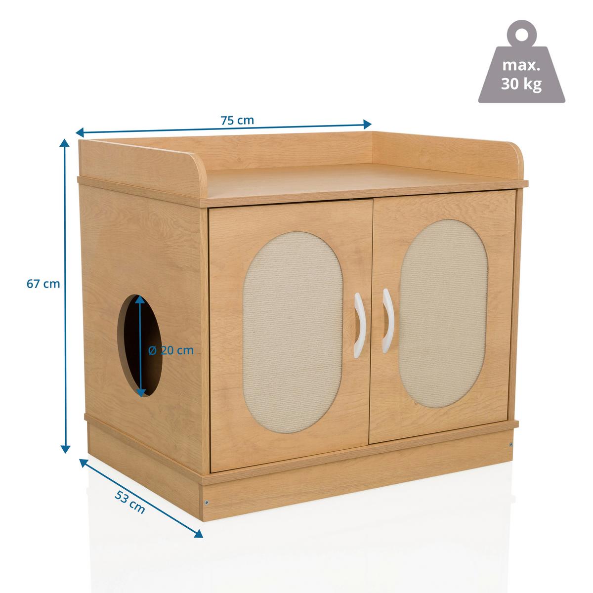 TIERHAUS Kittyhome Beigebraun B: 75cm - Beigebraun, MODERN, Holzwerkstoff (75/67/53cm) - MID.YOU