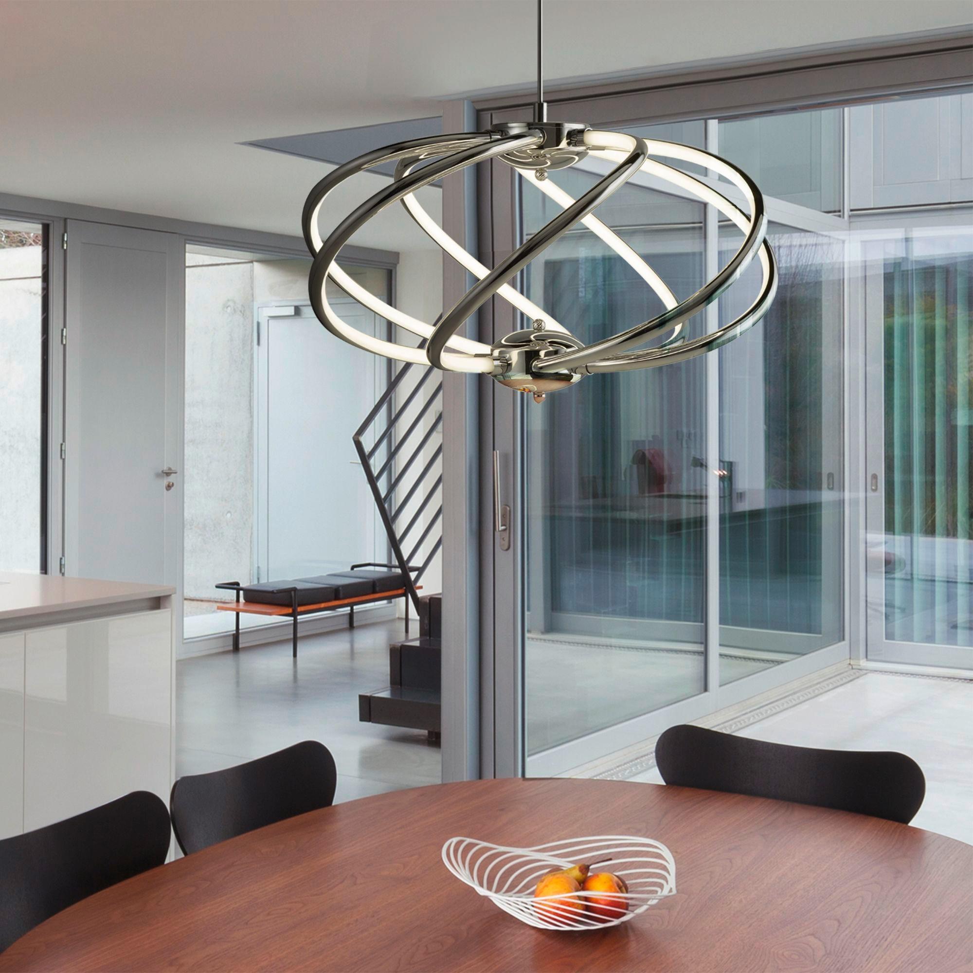 LED-Hängeleuchte Magic 7lt 6500-7cc - Chromfarben, Basics, Kunststoff/Metall (51/50cm)