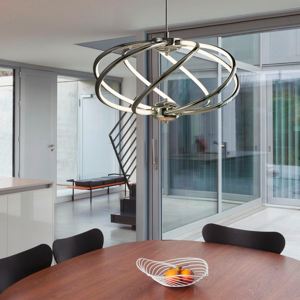 LED-Hängeleuchte Magic 7lt 6500-7cc - Chromfarben, Basics, Kunststoff/Metall (51/50cm)