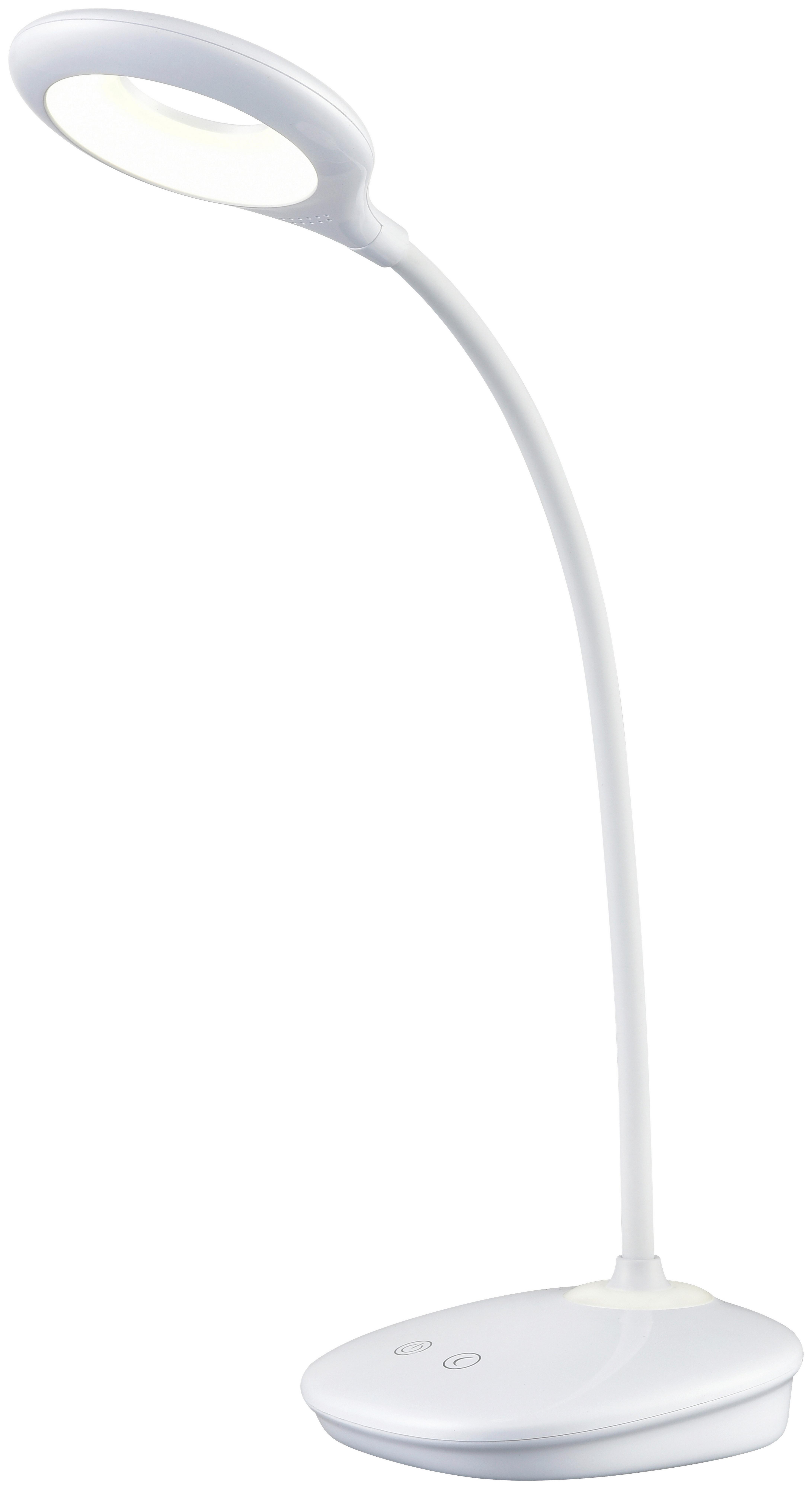 Led Lampa Na Písací Stôl Luli V: 43cm, 4 Watt - biela, Štýlový, plast (12/43cm) - Based