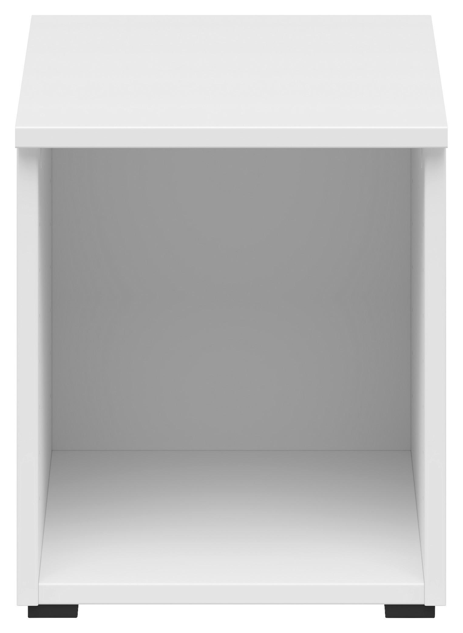 Nástavec k regálu š: 30cm - bílá, Moderní, kompozitní dřevo (30/35/40cm)