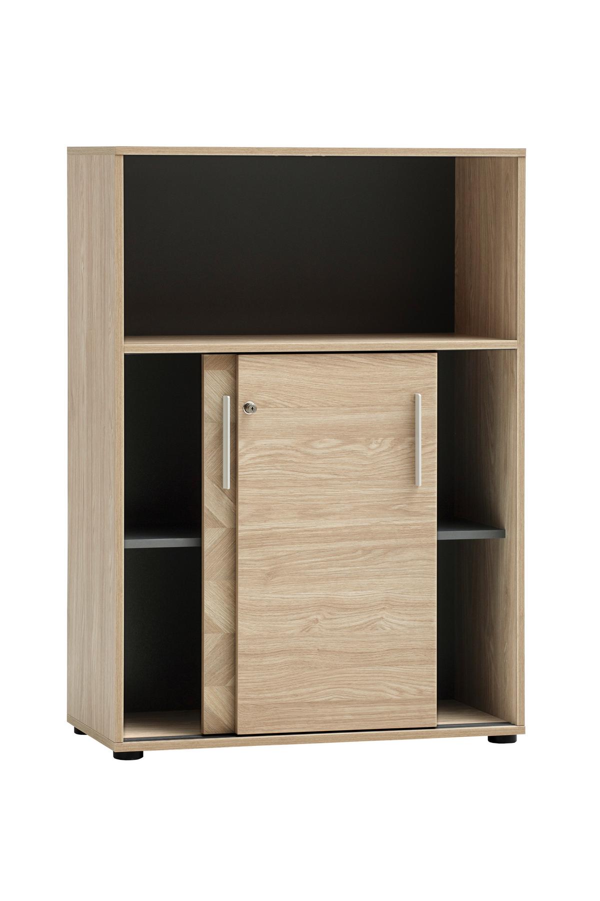 Aktenschrank Arezzo Eichefarben B: 80,1cm - Eichefarben, MODERN, Holzwerkstoff (80,1/113,4/38,2cm) - MID.YOU