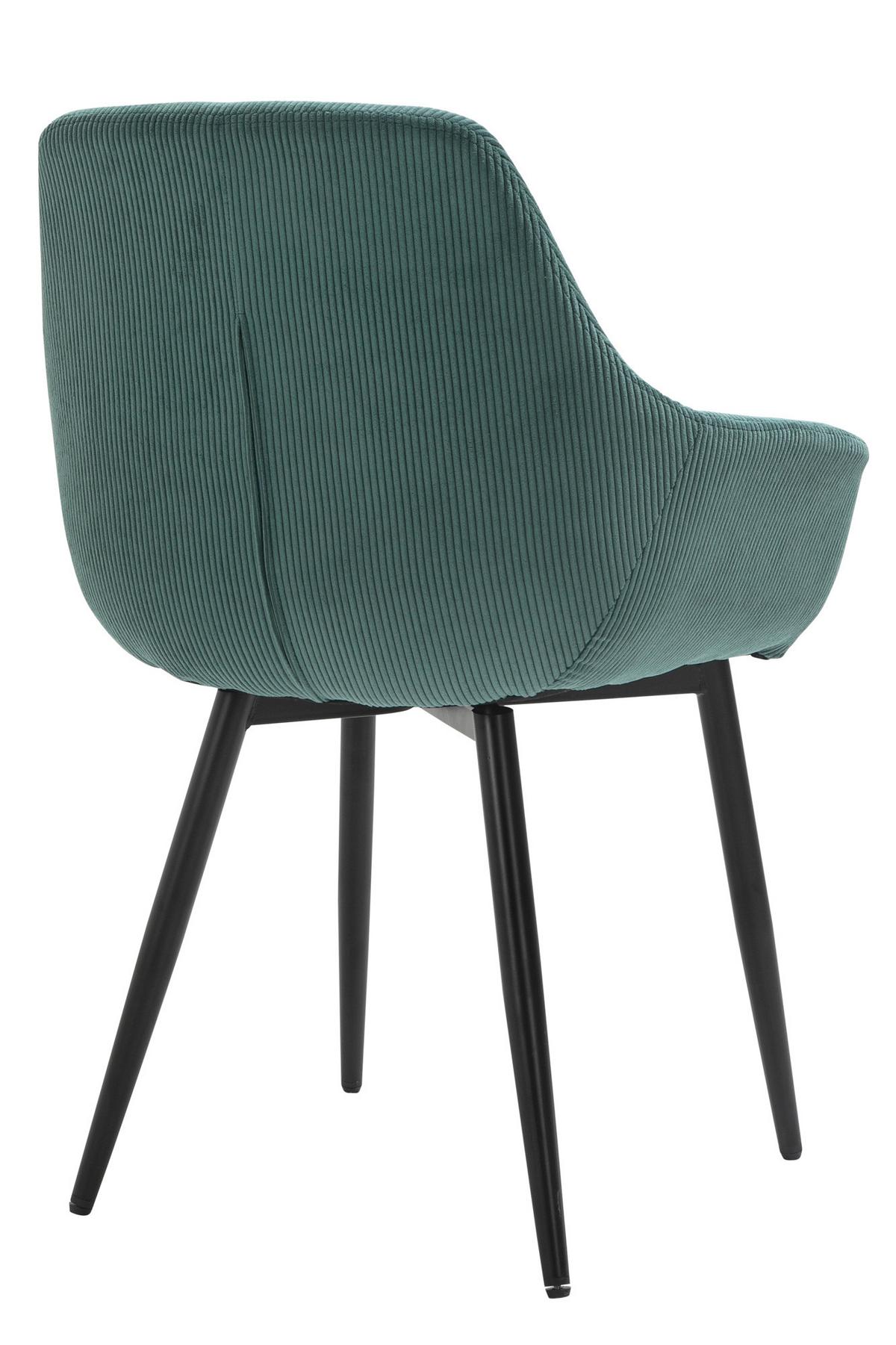 Armlehnstuhl-set Grün B: 64 Cm - Schwarz/Grün, MODERN, Textil/Metall (64/86/59cm) - Livetastic
