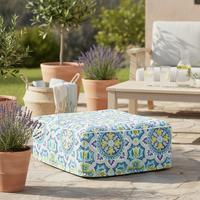 VONKAJŠIA TABURETKA „PUFF“ CASSY - viacfarebná/modrá, Modern, textil (60/23/60cm) - Bessagi Garden
