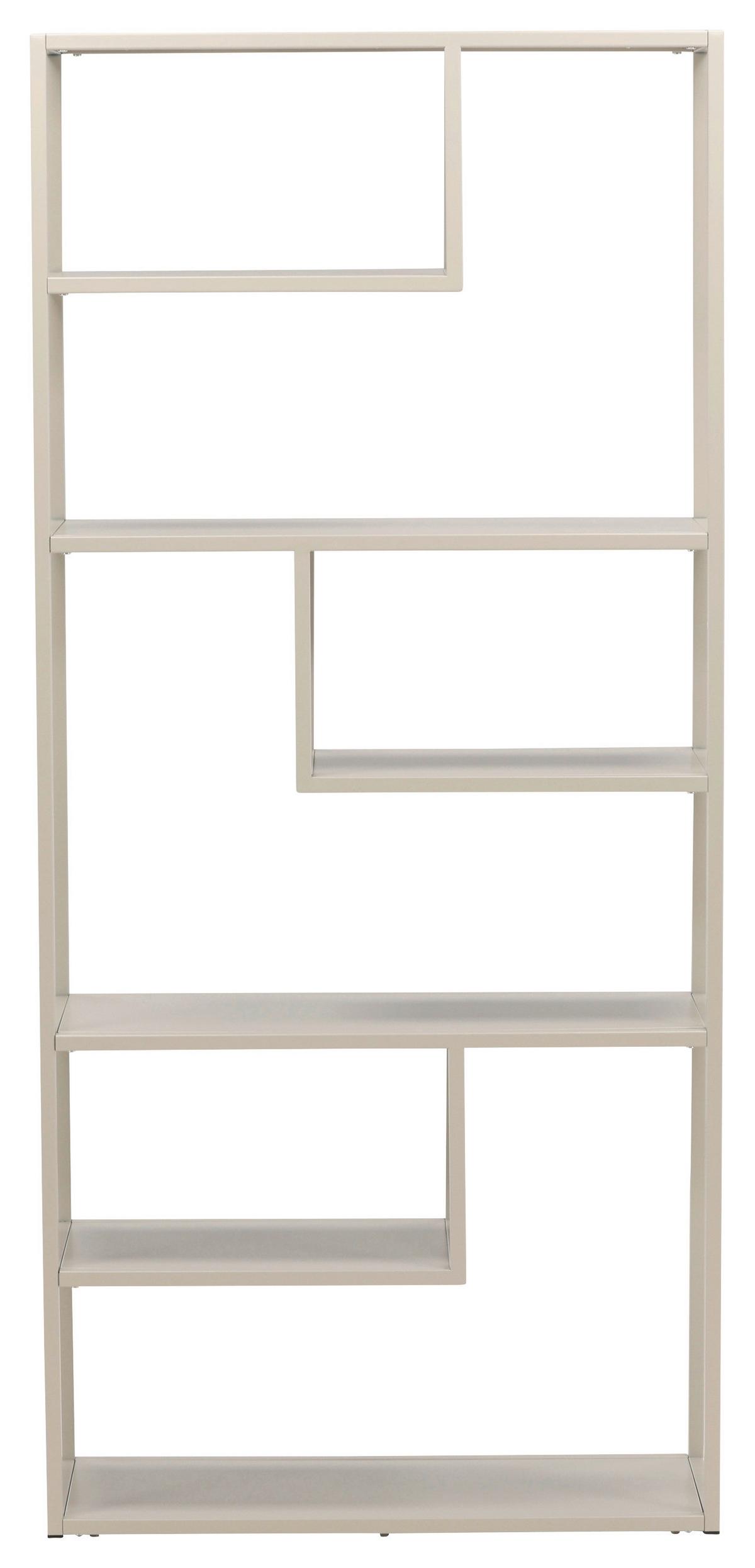 Bücherwand Staal - Beige, Design, Metall (85/188/35cm) - Livetastic
