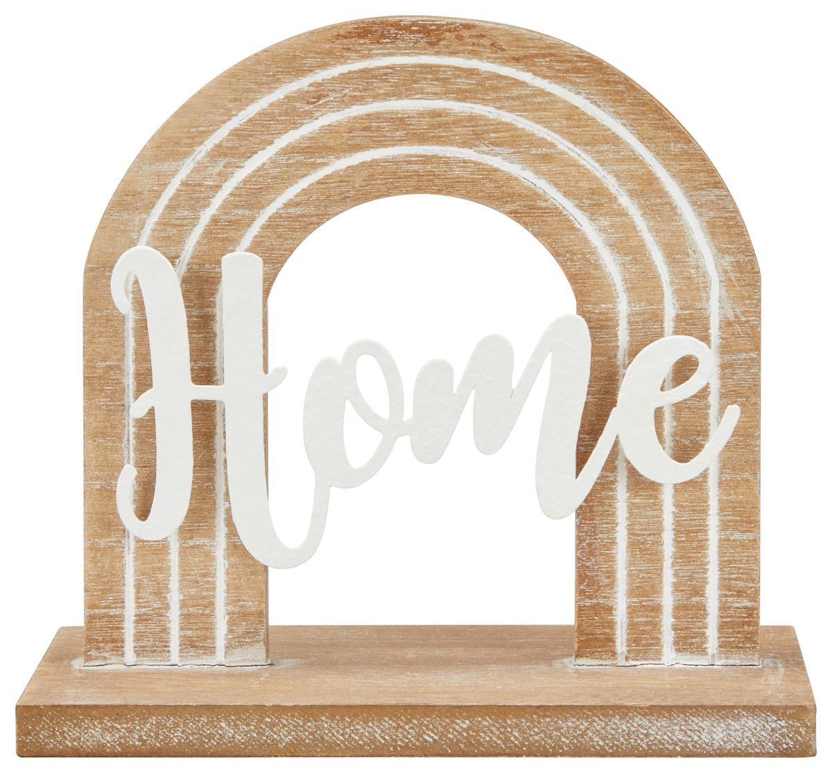 Skulptur Carina - Naturfarben/Weiß, Design, Holz/Metall (21,5/10/20,5cm) - James Wood