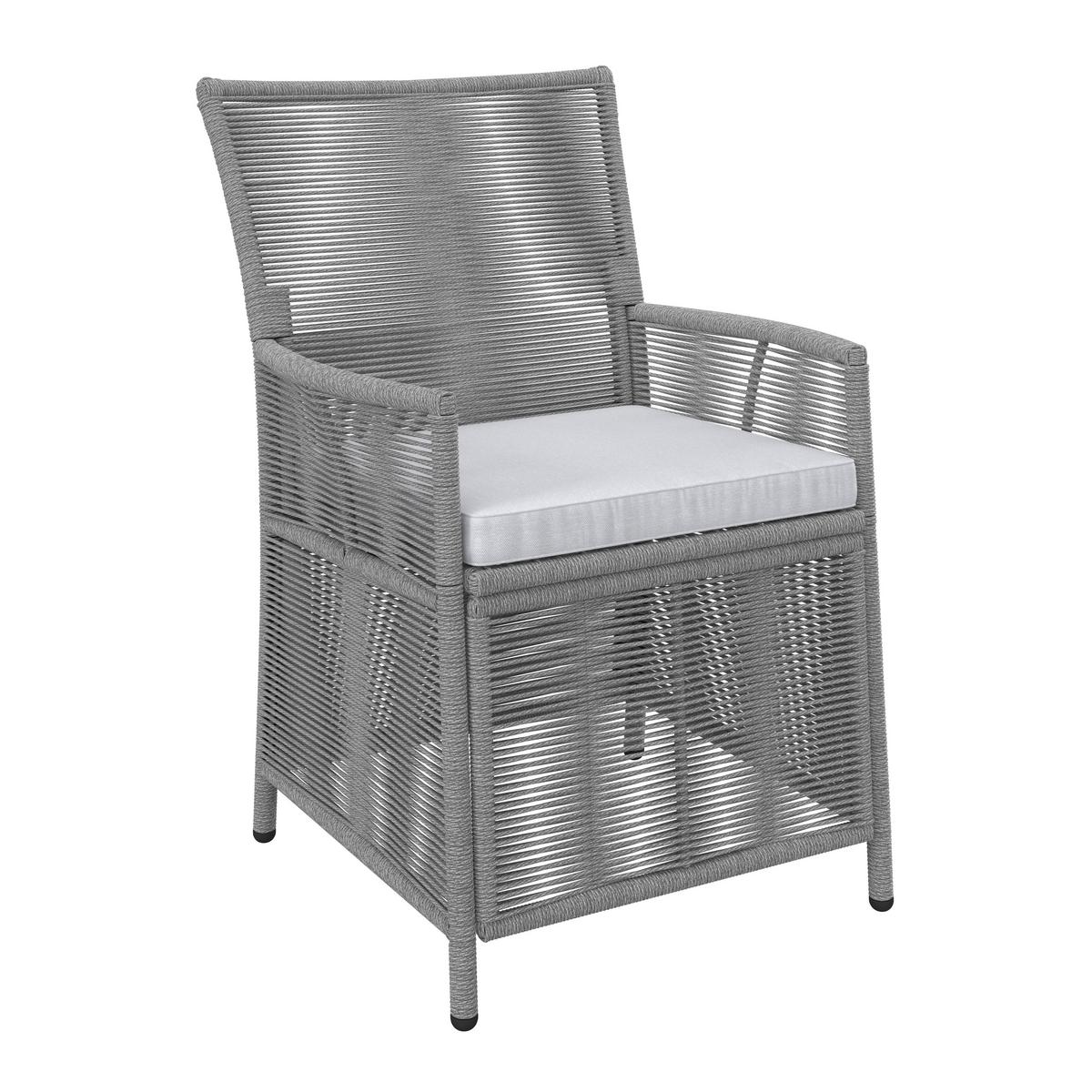 ZÁHRADNÁ SÚPRAVA SIMONE - farba akácie/svetlosivá, Modern, drevo/textil - Bessagi Garden