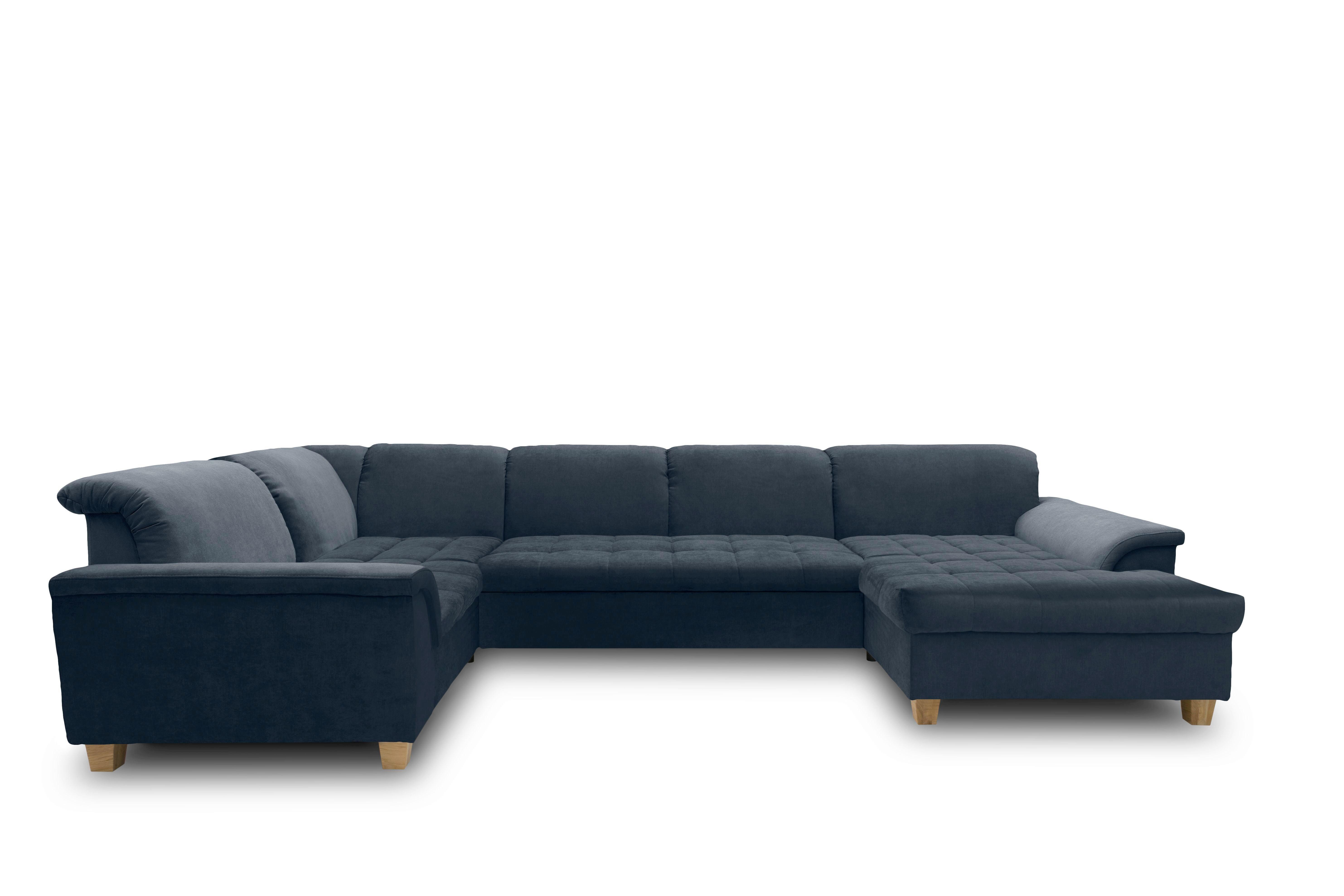 Wohnlandschaft Franzi Kopfteil verstellbar Blau