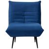 Sessel Jarvis Blau Samt B: 75 cm - Blau/Schwarz, MODERN, Textil (75/92/87cm) - MID.YOU
