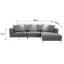 Wohnlandscchaft in L-Form Preston 280x162 cm - Chromfarben/Dunkelgrau, MODERN, Textil (280/162cm)