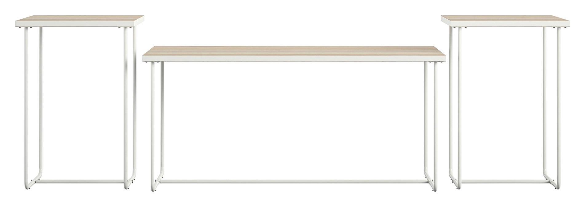 Couchtisch Dante Naturfarben/weiß 57 Cm - Weiß/Naturfarben, Design, Holzwerkstoff/Metall (99/57/49cm) - MID.YOU