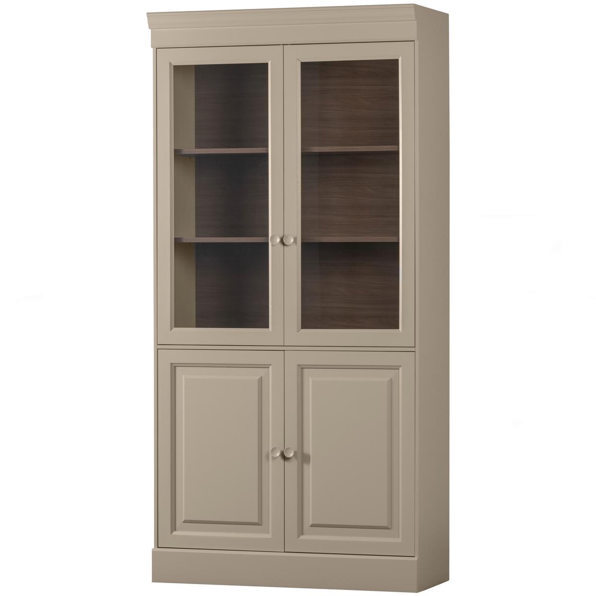 Vitrine Chow Grau B: 105cm - Grau, Design, Holz (105/215/40cm) - Livetastic