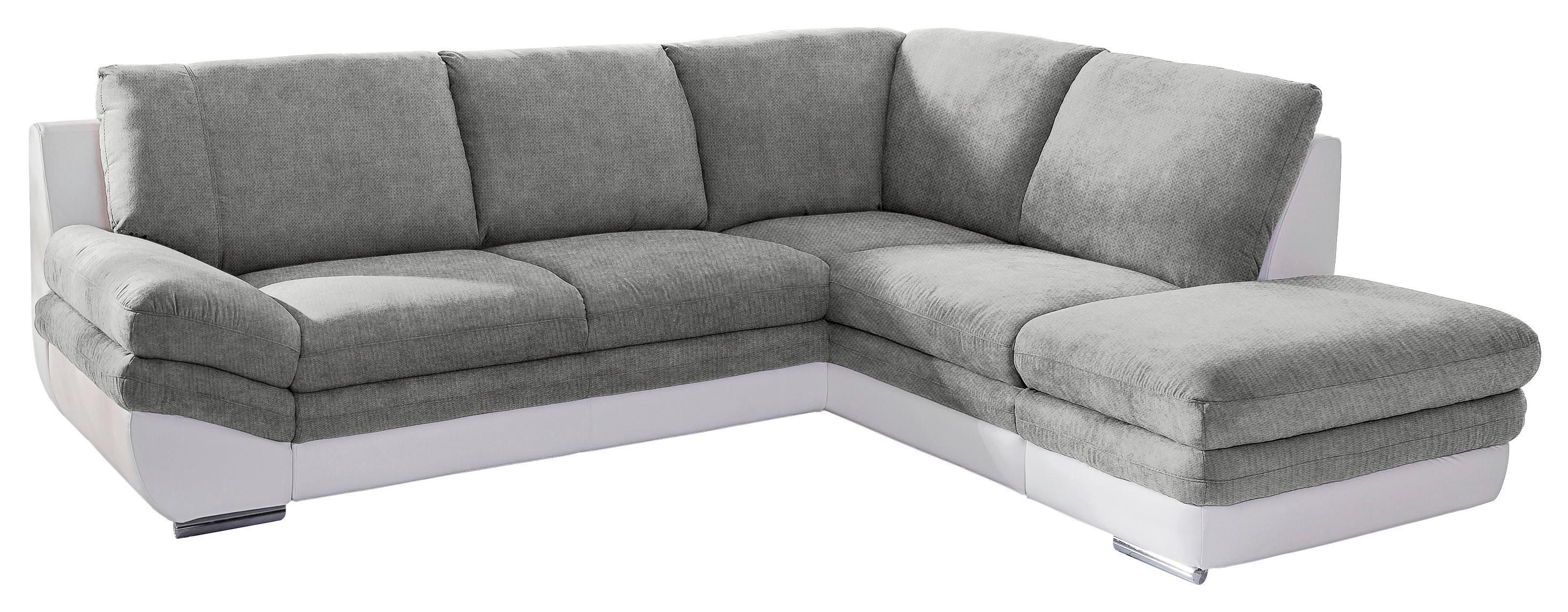 Wohnlandschaft In L-Form Nardo 264x221 cm - Chromfarben/Dunkelgrau, MODERN, Textil (264/221cm) - MID.YOU