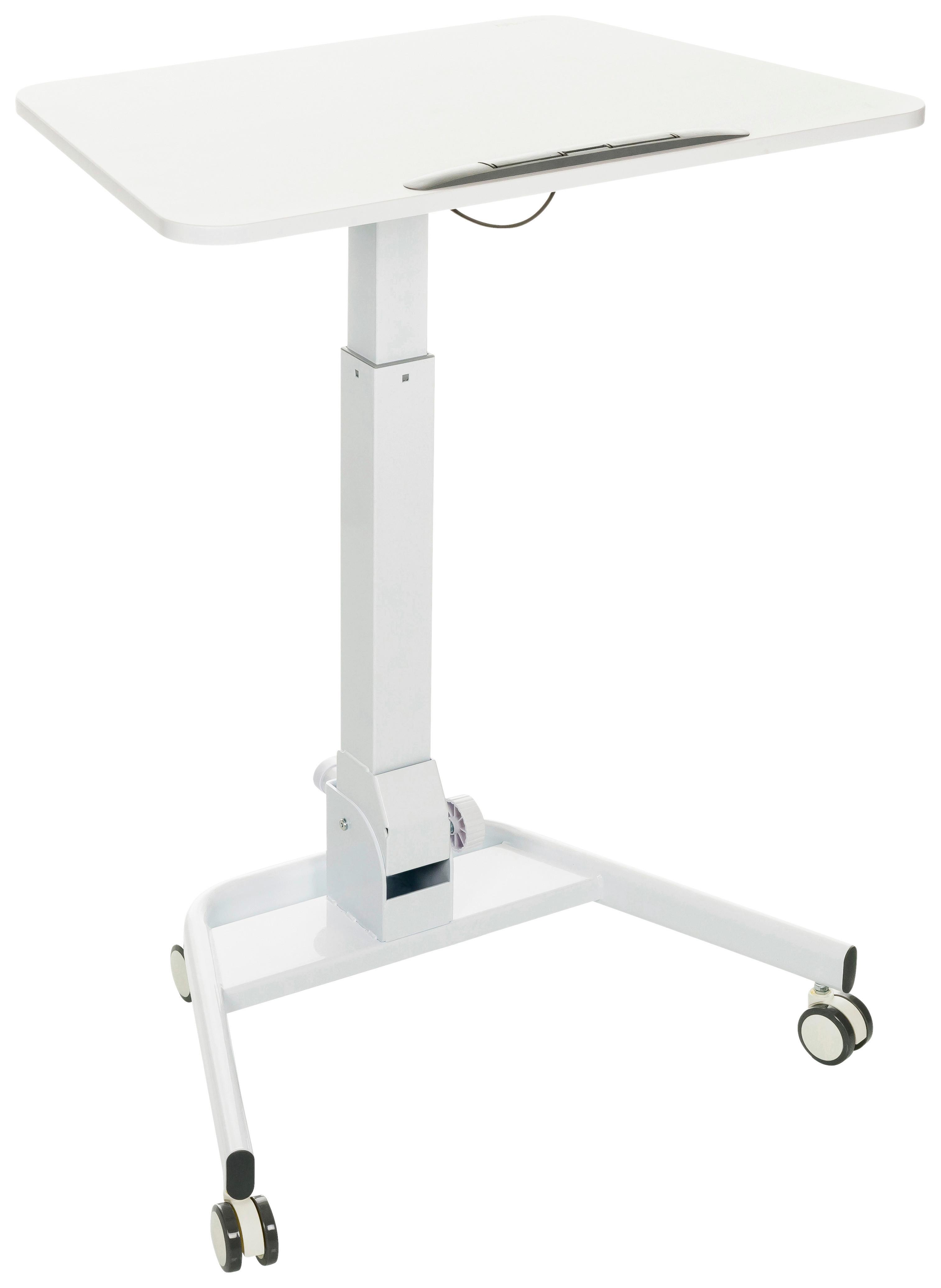 Sitz/Stehtisch, Arbeitstisch Stand Vm-Su II - Weiß, Basics, Holzwerkstoff/Kunststoff (73/50/77cm) - MID.YOU