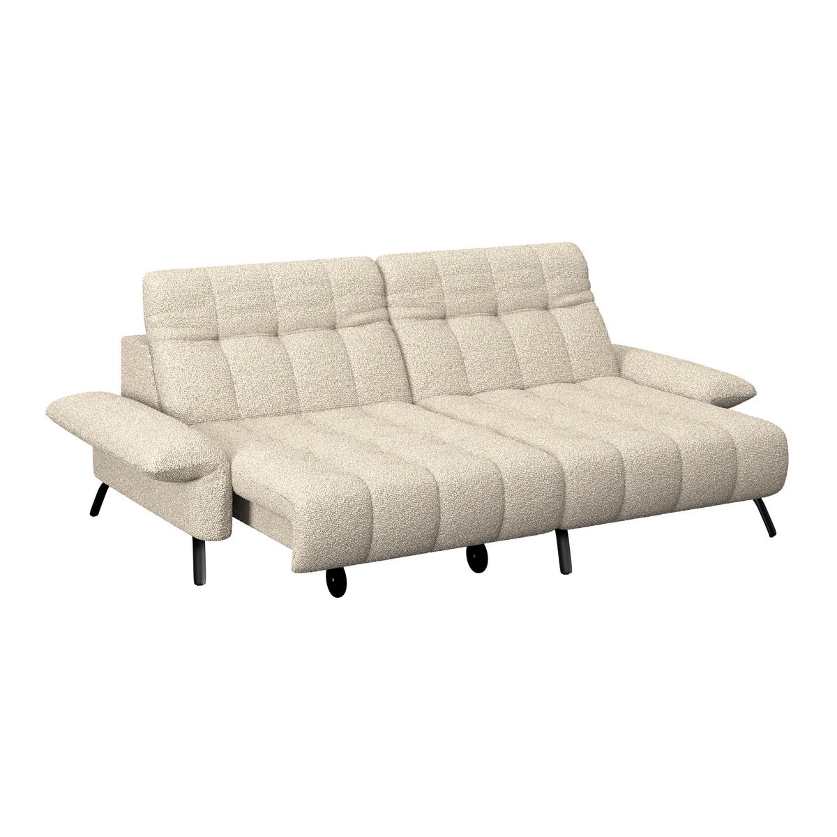 Ecksofa Coast Beige, 244x173cm - Beige/Schwarz, KONVENTIONELL, Holzwerkstoff/Textil (244/173cm)