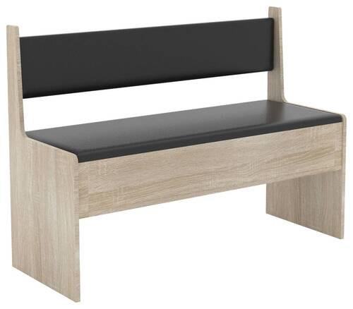 Sitzbank Esal Sonoma Eiche 110x80 cm - Weiß/Sonoma Eiche, MODERN, Holzwerkstoff (110/80/42cm) - MID.YOU
