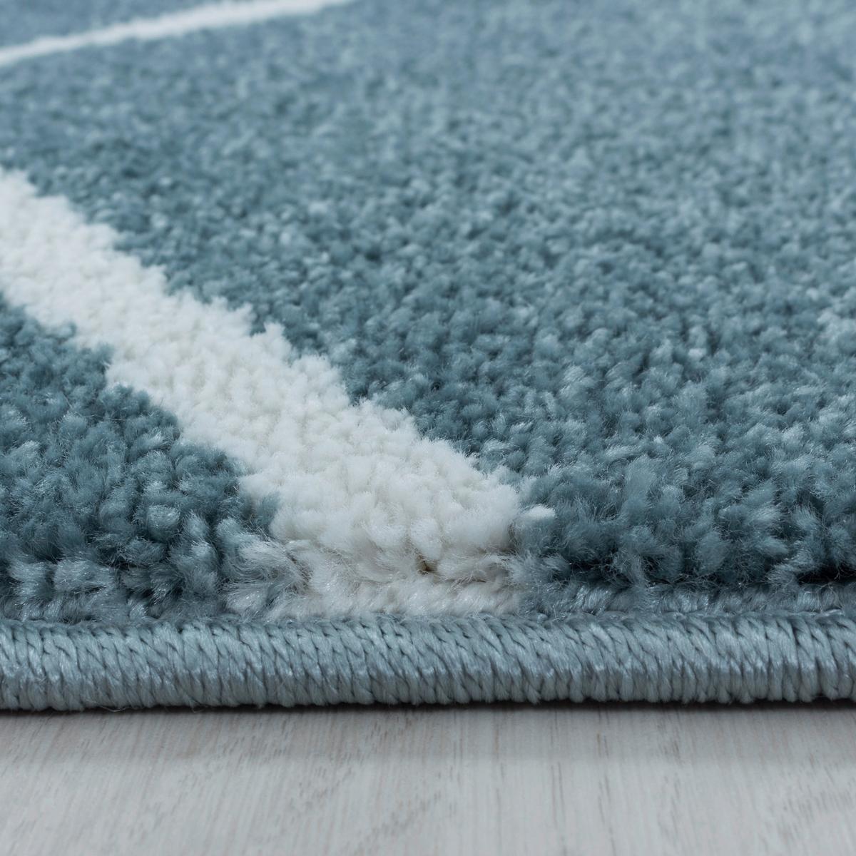 Teppich Läufer Blau Rio 80x250 cm - Blau, Basics, Textil (80/250cm)