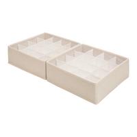 Sada úložných boxov 2 ks - béžová, Modern, textil/papier (28/10.5/28cm) - Mömax