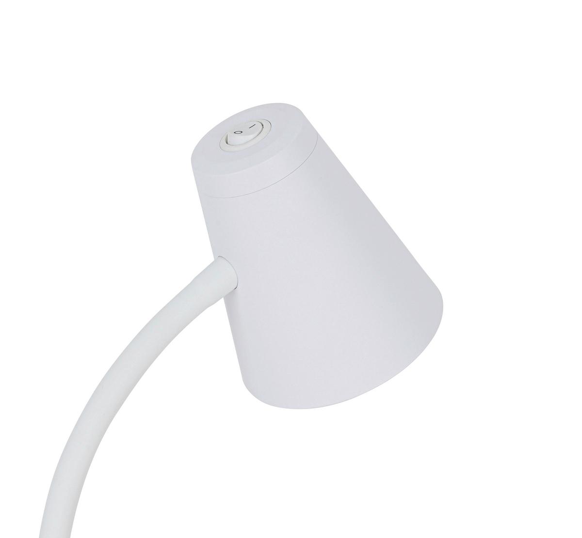 LED-Schreibtischleuchte Lura - Weiß, MODERN, Kunststoff/Metall (13/13/42cm) - Luca Bessoni