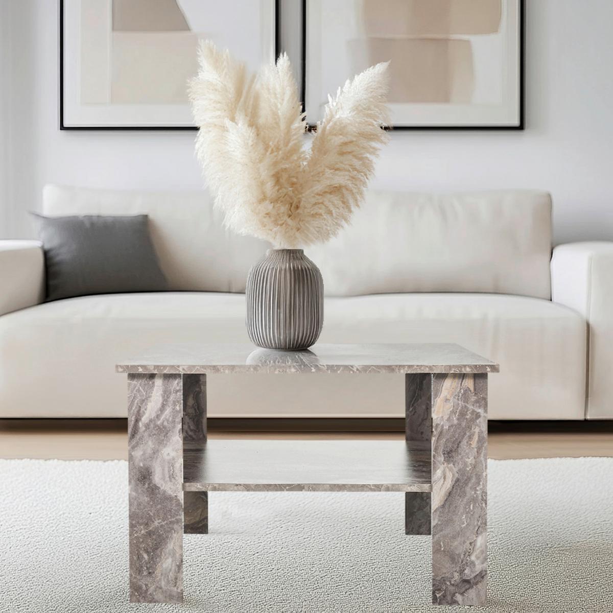 Couchtisch Bismo Grau B: 70 cm - Grau, MODERN, Holzwerkstoff (70/70/45cm) - MID.YOU