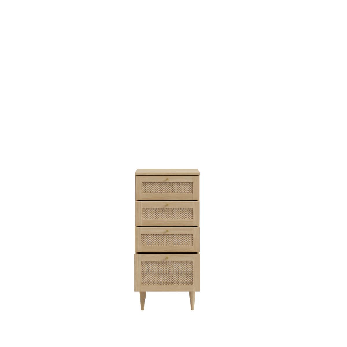 Komoda CALASETTA š: 50 CM - barvy dubu/barvy zlata, Romantický / Rustikální, kov/kompozitní dřevo (50,4/108,9/41,4cm)