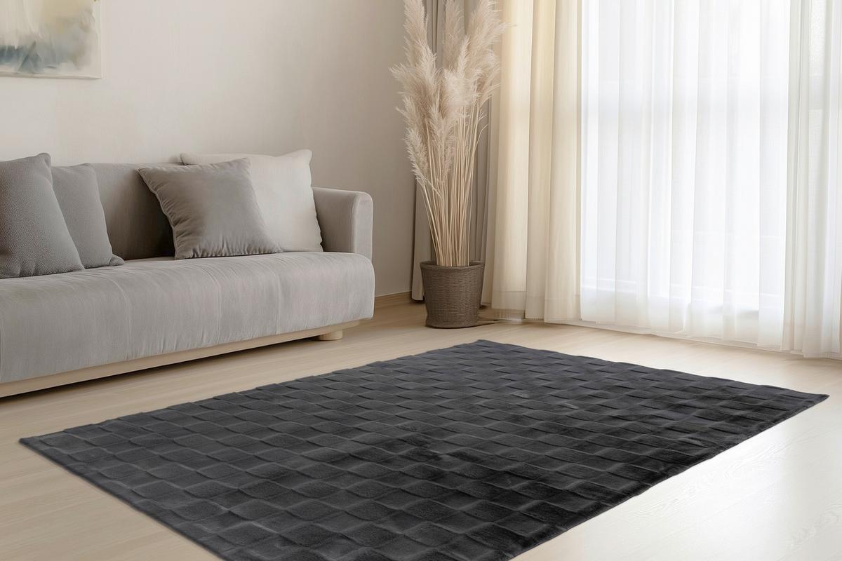 Flachwebteppich Graphit, Bxl: Ca. 200x290 Cm - Graphitfarben, Basics, Textil (200/290cm) - Kayoom