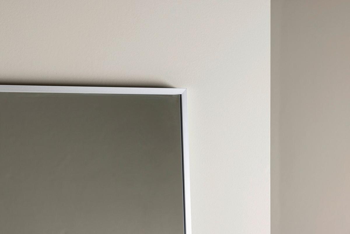 Spiegel Orlando Silberrahmen B: 85cm - Silberfarben, MODERN, Glas/Metall (85/190/3cm) - Livetastic