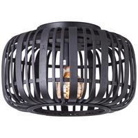 Deckenleuchte 99498/76 Woodrow - Schwarz, Natur, Holz/Metall (32/22cm) - Brilliant