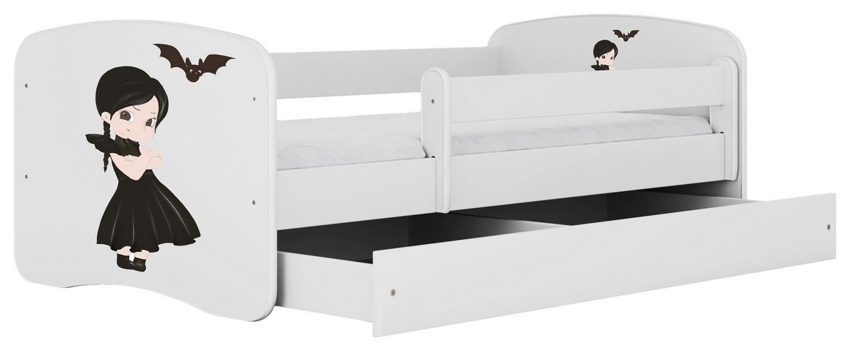 Kinder-/Juniorbett Babydreams inkl. Matratze 80x160 - Birkefarben/Weiß, MODERN, Holz/Holzwerkstoff (80/160cm) - MID.YOU