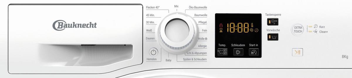 Waschmaschine Bpw 814 B 8 Kg 1351 U/min Mit Auslaufschutz - Weiß, Basics (59,5/85/60,5cm) - Bauknecht