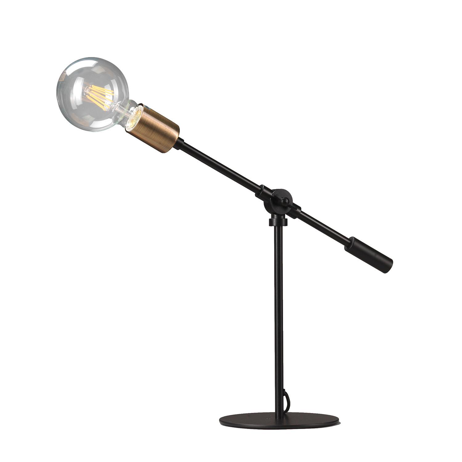 Tischleuchte 4879/Lgn - Goldfarben/Schwarz, Design, Metall (55/15/45cm)