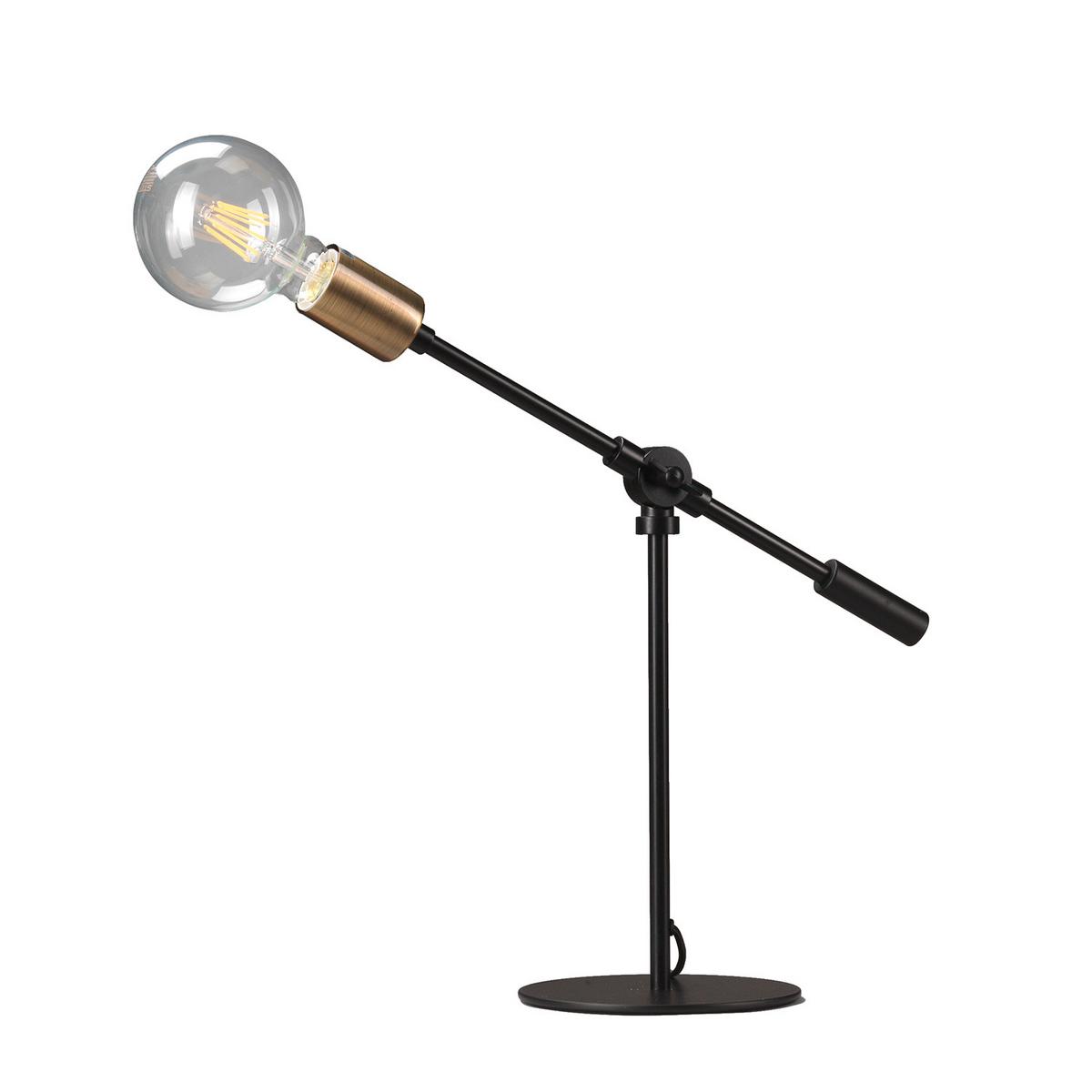 Tischleuchte 4879/Lgn - Goldfarben/Schwarz, Design, Metall (55/15/45cm)